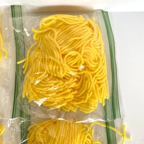 Yellow Acrylic Crafting Yarn 4 Packs of Cut Strands 8-9in - Picture 1 of 3